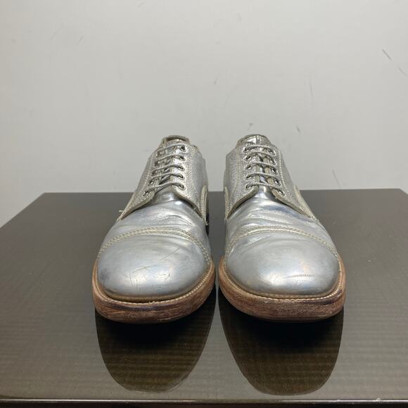 Acne Studios Askin Metal Silver Cap Toe Derby Oxford Shoes Men's 43 US 10 - Picture 2 of 13